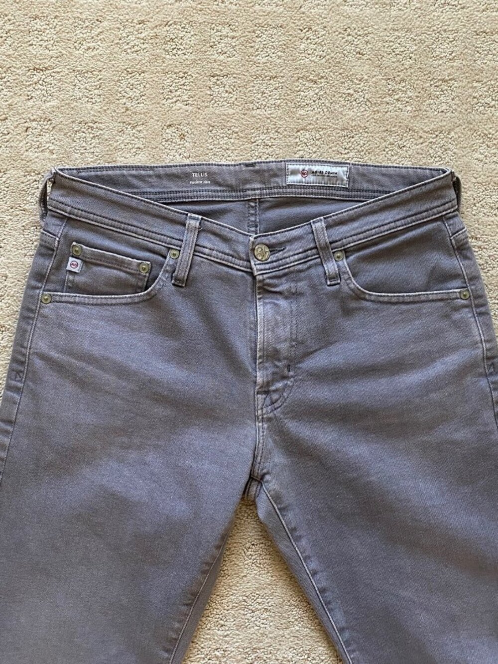 AG Adriano Goldschmied Tellis Grey Jeans 31 x 33
